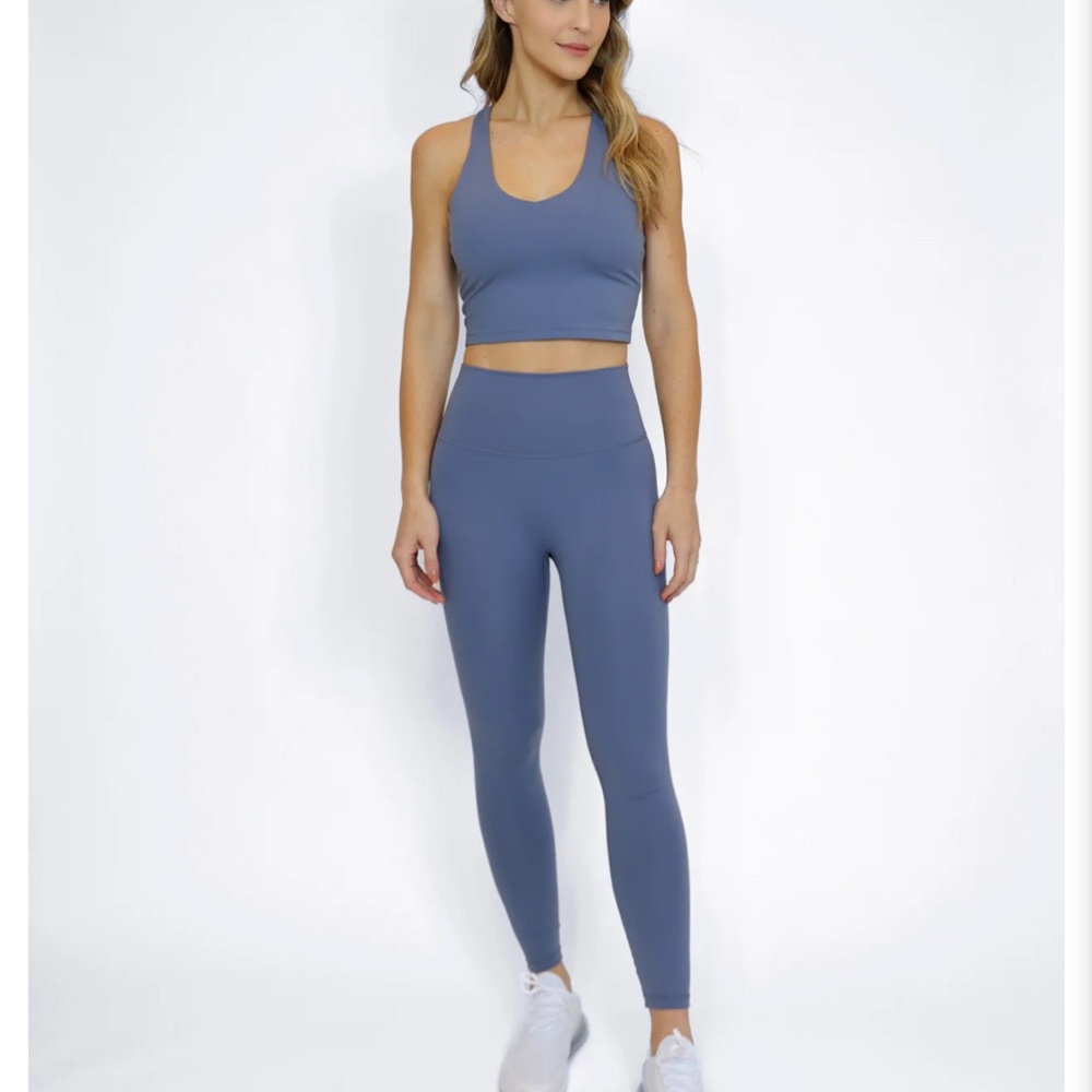 Women's Blue Leggings and Bra